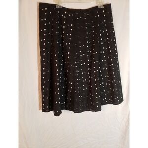 Women's Emma James Black Eyelet Skirt Size 16